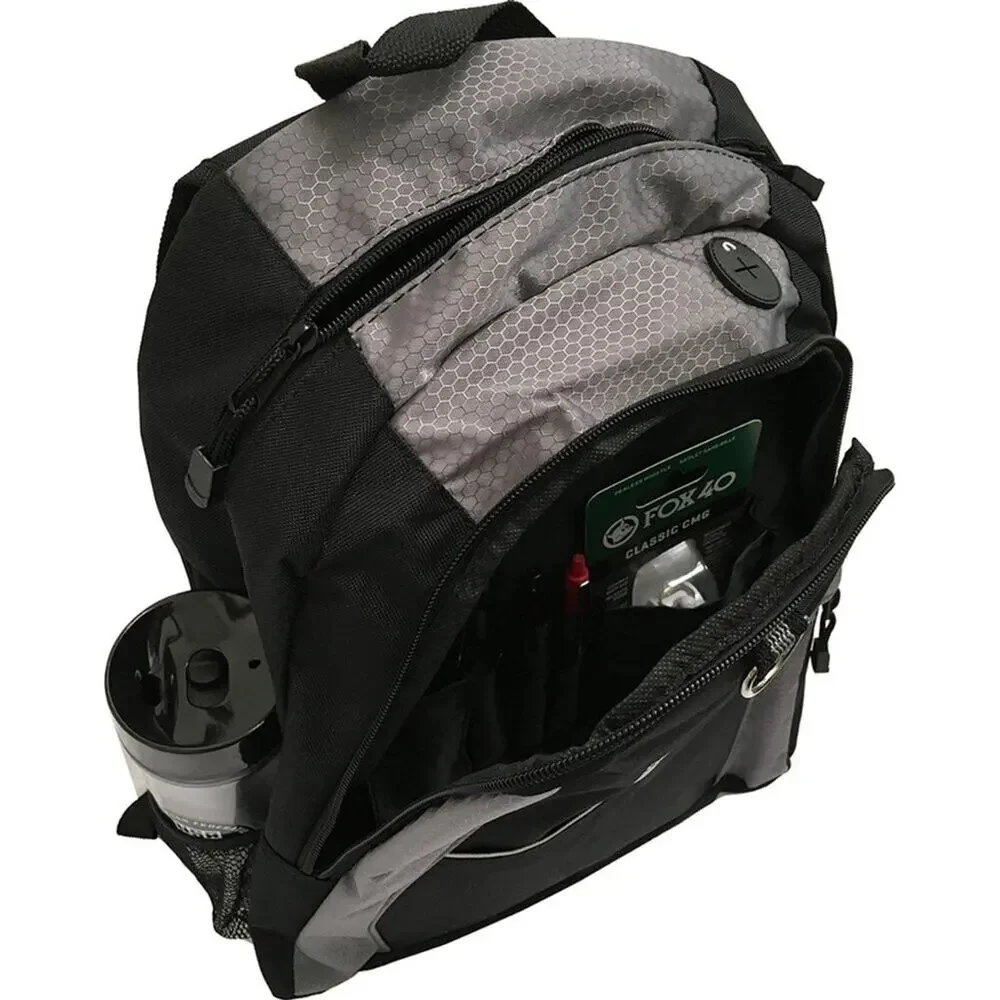 Higginbotham Port Authority Contrast Honeycomb Backpack‎ Black & Gray